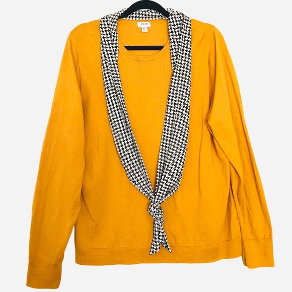 J. Crew Factory Gold Sweater & Houndstooth Sweater - Picture 2 of 5